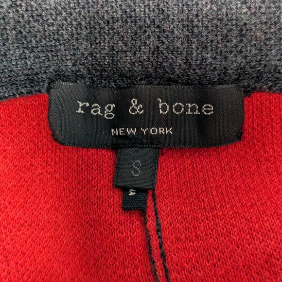Rag & Bone Wool Red Grey Pencil Skirt S - Picture 7 of 8